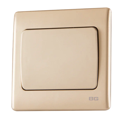 British General BG CHAMPAGNE Neo Slimline 10A 1 GANG 2 WAY Rocker Switch (PCCH12W)